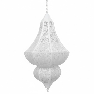 Lámpara marroquí hecha a mano de calidad premium, portavelas colgante de metal dorado para decoración del hogar y bodas a precio competitivo. - Product Image 3