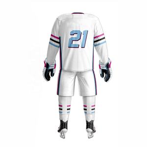 Conjunto de equipo de hockey sobre hielo juvenil, uniforme OEM personalizable con impresión divertida, ropa deportiva de poliéster, uniformes de hockey sobre hielo por sublimación - Product Image 3