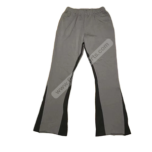 Pantalones Deportivos Grises Ligeros y Acampanados Personalizados para Hombre, 100% Algodón, Transpirables, Estilo Urbano, Casuales - Product Image 2