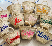 Marok kanis che Stroh Tasche Hochzeits gast Geschenk korb Brautjungfer Geschenk Monogramm Korb Handgemachte marok kanis che Korb