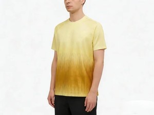 Camiseta Deportiva con Rayas Degradadas para Hombre y Mujer, de Secado Rápido, Transpirable, para Correr, Hacer Ejercicio, Gimnasio, Absorbe la Humedad, Ropa Deportiva Informal - Product Image 4