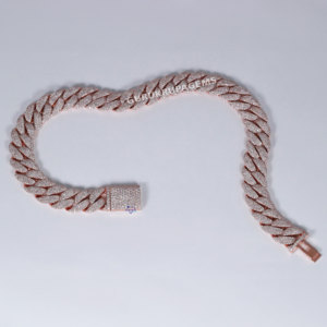 Joyería más vendida deslumbrante Diamante de moissanita con cadena de claridad VVS con diseño único elaborado en plata de ley 925 - Product Image 4