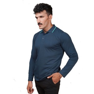 Polo de Golf Vintage totalmente personalizado para hombre, camiseta Polo de punto con logotipo bordado, camiseta Polo de manga larga de algodón 100% - Product Image 3