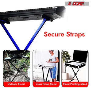 5 Core Keyboard <b>Stand</b> X Shape Height Adjustable Foldable Portable Key Board DJ <b>Controller</b> <b>Stands</b> - Product Image 6