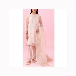 Prezzo all'ingrosso 2024 moda donna estate abiti Casual da donna abito lungo da donna all'ingrosso Pakistani fabbrica di prato e cotone