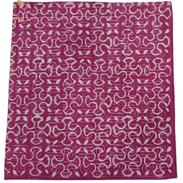 Hand Block Printed Cloth Napkin 100% Cotton Floral Design Indian Cotton Napkins 18x18inch Azo Free OEM