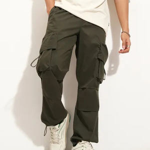 Pantalons de travail décontractés en toile pour hommes, nouvelle mode, légers, multi-poches, style cargo - Product Image 5