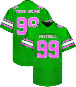 Maillot de football américain personnalisé sublimé à manches courtes en mesh, uniforme de jeu - Product Image 1