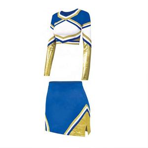 Ensemble d'uniformes de cheerleading avec strass scintillants, vêtements de sport, 100% polyester, 220g - Product Image 1