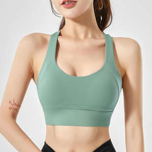 Conjunto Deportivo de Dos Piezas para Mujer, Transpirable, para Yoga, con Sujetador Deportivo sin Costuras en el Cuello y Pantalones Cortos Ajustados, para Correr, Fitness y Deportes - Product Image 3
