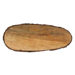 ไม้มะม่วงไม้ทําด้วยมือและงานฝีมือถาดเสิร์ฟไม้ (40 X 16 X 2 5 ซม.)-ถาดไม้ออกแบบปาเปายารูปไข่ - Product Image 2