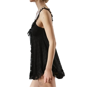 Vêtements de nuit floraux élégants de grande taille pour femmes Chemises de nuit au genou avec matériau doux et respirant pour l'été Logo avant inclus - Product Image 3