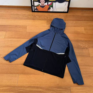 Nouveau élégant coupe-vent survêtements en Nylon hommes chaud Shorts ensemble veste avec fermeture éclair mince Nylon coupe-vent coupe-vent ensemble - Product Image 3