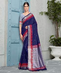 ผ้าส่าหรีผ้าไหมนิ่มสำหรับผู้หญิงอินเดียใหม่ศิลปะ Banarasi ชุดเดรสแบบไม่มีตะเข็บ - Product Image 2