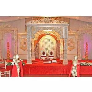 Última Gujrati Indian Wedding Mandap Jodha Akbar Matrimonio Fibra Modern Mandap Set Fabricante DST Exports Trending Ligero - Product Image 1