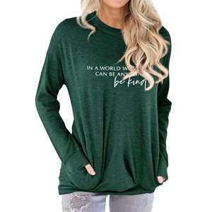 Venta al por mayor de Jersey de mujer de color personalizado con diseño impreso, sudadera con bordado, diseño personalizado, pedido a granel aceptado - Product Image 3