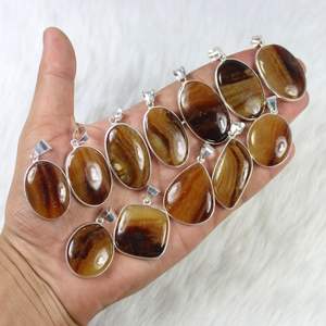 Collar con colgante de aragonita al por mayor para niñas, colgante de piedras preciosas de aragonita Natural, joyería, colgante de forma y tamaño mezclados, regalo - Product Image 3