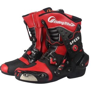 Chaussures de moto personnalisées, bottes antidérapantes pour hommes, chaussures de route anti-collision, chaussures de moto, chaussures de crevaison - Product Image 1