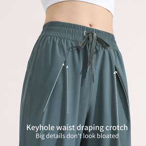 กางเกงหลวมขายาวสำหรับผู้หญิงกางเกงลำลองทำจากวัสดุโพลีเอสเตอร์สวมใส่สบายด้วยดีไซน์ทันสมัย - Product Image 6