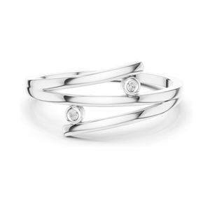 Elegante Anillo de Diamantes de Laboratorio en Oro de 18 Quilates para Mujer, Disponible en Oro Amarillo, Oro Rosa, Oro Blanco y Plata, Diseño Moderno en Espiral con Diamantes de Laboratorio - Product Image 2