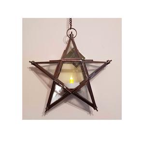 Minilinterna colgante de Metal con forma de estrella para decoración del hogar, soporte de vela para decoración navideña, superventas - Product Image 4