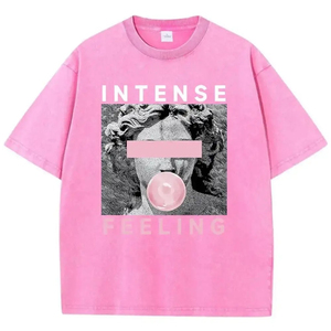 Custom Puff Printing Logo Streetwear <b>Acid</b> Wash T-shirts Men's Oversized <b>Drop</b> Shoulder Heavyweight Boxy Fit Blank T Shirt for Men - Product Image 5