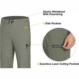 <b>Men's</b> Manufacturers Custom logo Outdoor Quick-drying Sports Polyester Breathable Casual Lightweight <b>Men</b> <b>Trousers</b> - Product Image 4