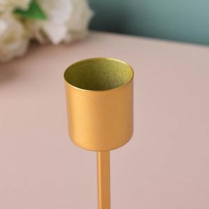 Portavelas de Metal fino de color Simple, soporte cónico pintado minimalista para decoración del hogar y centros de mesa para eventos - Product Image 5