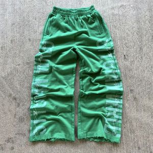 Streetwear personnalisé sérigraphie coton délavé à l'acide baggy surdimensionné Jogging pantalon de survêtement à jambes larges - Product Image 2