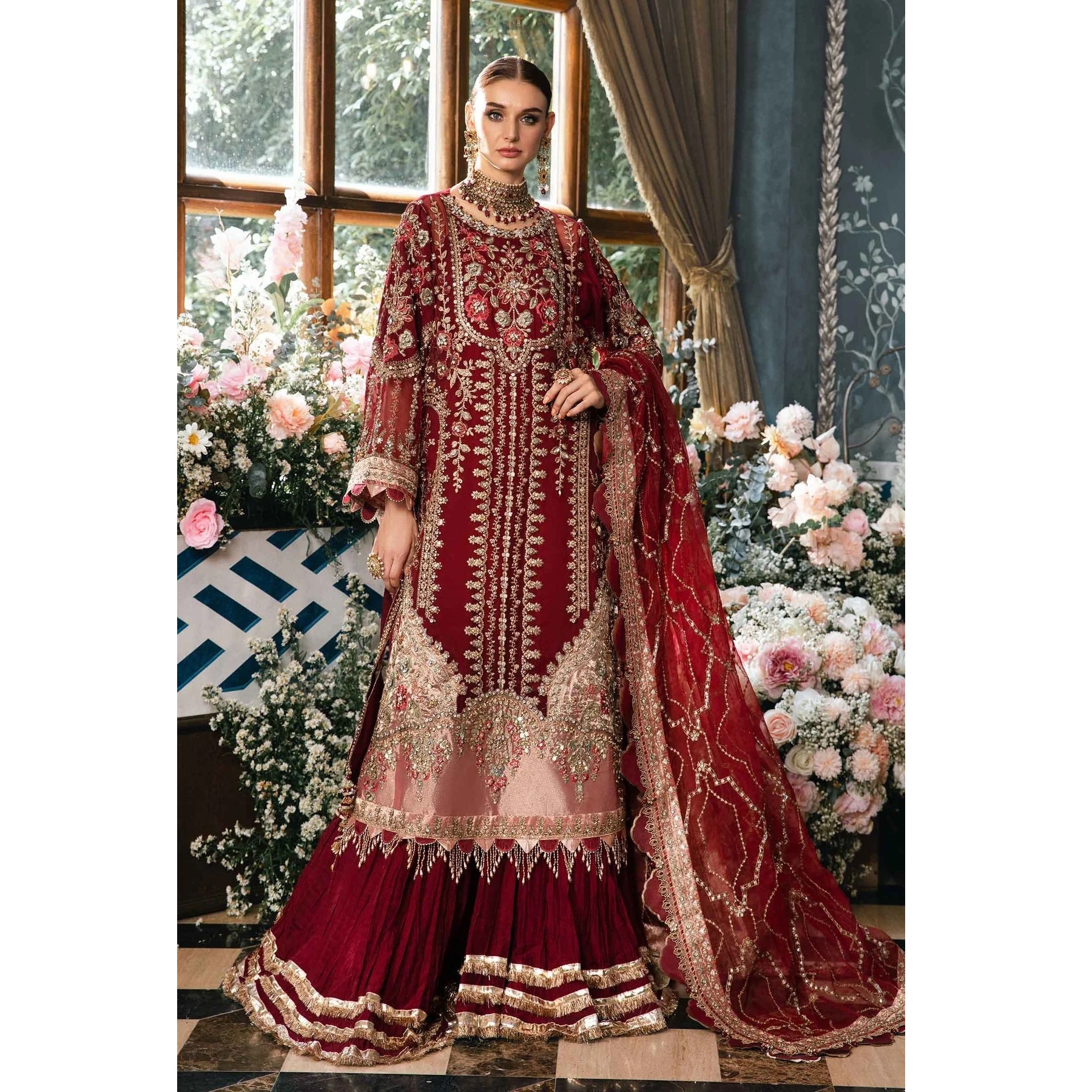 EID Design Custom Size Pakistani Dress for Women with Embroidery Print -  Perfect for Weddings and Formal Events