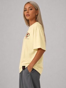 T-shirt oversize streetwear pour femme, été, haute qualité, mélange polyester/coton lourd, respirant, tricoté, écologique - Product Image 2