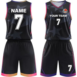 Uniforme de baloncesto de secado rápido para hombre, ligero y transpirable, con logotipo personalizado, estilo de juego de impresión de nombre de jugador de equipo - Product Image 5