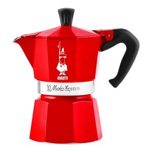 MOKA EXPRESS Cafetière Moka en aluminium 3 tasses Rouge 0005366 Expresso Nutcracker - Product Image 1