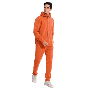 Ensemble sweat à capuche et pantalon de survêtement en coton lourd personnalisé lavé à l'acide 2 pièces survêtements vintage vierges survêtements pour unisexe - Product Image 1