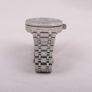 Luxury High Quality <b>Watch</b> <b>White</b> VVS Moissanite Diamond Crafted Iced Out Hip Hop Black Dial Personalized Wristwatch <b>for</b> Men <b>Women</b> - Product Image 4