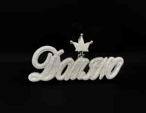 Colgante Personalizado con Inicial de Letra y Diamantes de Imitación Estilo Hip Hop - Product Image 3