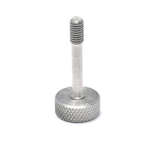Perilla de tornillo de pulgar de PC con perno cautivo moleteado métrico CNC 6-32 M4 M5 M6 personalizado de acero inoxidable A2 304 - Product Image 1