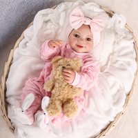 Poupées Reborn Babeside 17 pouces Sunny, poupée bébé fille entièrement en vinyle avec fonction de boisson et d'humidification, vente en gros d'usine, stock disponible