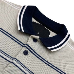 Nouveaux polos vente en gros coton de haute qualité grande taille Slim Fit hommes polos à manches courtes design rayé - Product Image 6