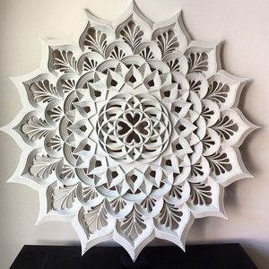 Panel Decorativo de Pared con Mandala Clásico de MDF, que Mejora el Ambiente Espiritual en Hogares, Templos y Centros de Yoga - Product Image 1