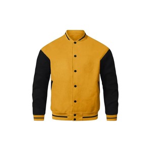 High Quality Custom <b>Men's</b> Wool Varsity <b>Jackets</b> Hot Selling Leather Sleeve Letterman & Bomber CollegeBaseballjacket for <b>men</b> - Product Image 1