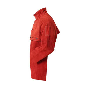 Nouvelle arrivée en cuir de vachette haute visibilité veste de soudeur de sécurité ignifuge corps chiffons de travail de protection pour le soudage - Product Image 2