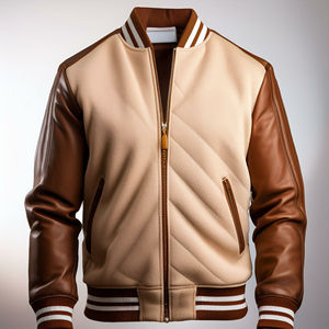 Abrigo de lana de Otoño Invierno | Chaqueta de béisbol universitaria holgada con logotipo personalizado para hombre - Product Image 2