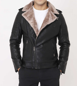 Veste en cuir souple ajustable, nouvelle arrivée, pour hommes, vêtements de mode, manches longues, nouveau style tendance, vestes en cuir en vente - Product Image 2