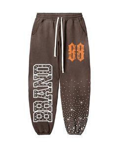 Ensemble de survêtement pour homme avec sweat à capuche à fermeture éclair et manches en strass imprimées sur mesure, coupe ajustée, ourlet élastique - Product Image 3