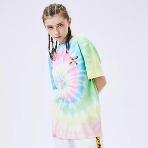 100% coton col rond surdimensionné Tye Dye T-Shirts pour hommes Street Style imprimé Tie Dye grande taille vêtements pour hommes T-shirt pour hommes - Product Image 2