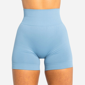 High Quality Custom Women's Yoga <b>Shorts</b> Unique Color Breathable Active Wear <b>Plus</b> <b>Size</b> High <b>Waist</b> Plain Dyed Technique - Product Image 6
