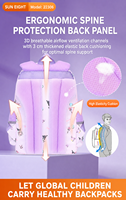 SUN EIGHT Sac à dos scolaire mignon à motif de dessin animé pour filles, sac à dos ergonomique pour enfants du primaire avec protection de la colonne vertébrale, modèle 22306