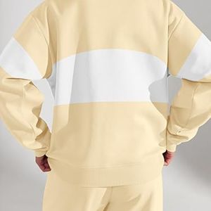 Conjuntos de salón de tejido transpirable de algodón 100% de lana de dos piezas de gran tamaño para hombre, ropa de abrigo suelta - Product Image 6