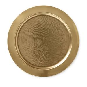 Assiette de présentation ronde artisanale en acier galvanisé pour la décoration de table de dîner et le service de nourriture - Product Image 2